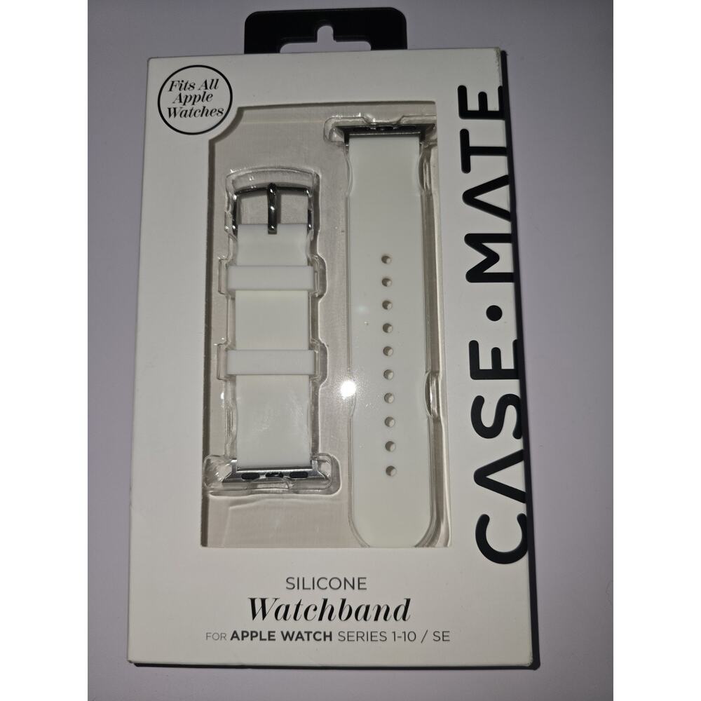 Case Mate Apple Watch Band White Silicone Fits An Apple Watch